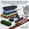 Professional Whetstone Double Sided Sharpening Stone Set for Kitchen Knives Scissors Outdoor Tools Durable Non Slip Base