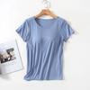 Women's Home Wear Solid Color Short Sleeve Round Neck Modal Temperament