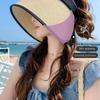 Складная плетеная пустая верхняя кепка бант полая соломенная шляпа ретро широкополая шляпа-ведро приморский