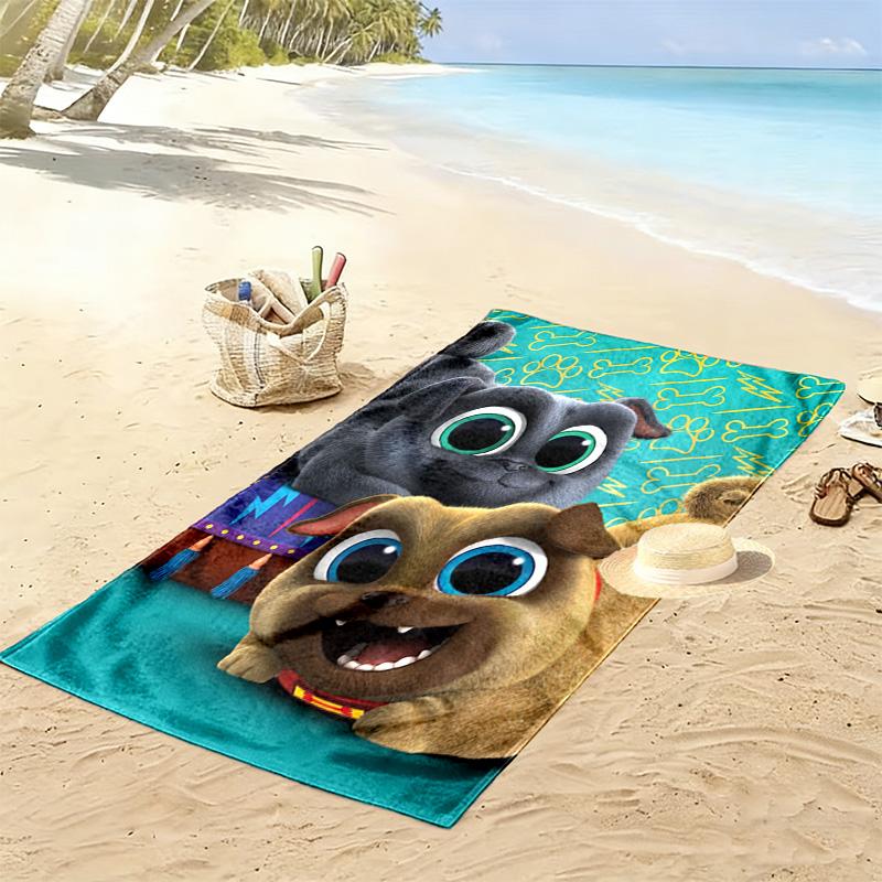 Puppy pals anime cartoon 2D Flat Print Beach Towel, Large Soft Quick Dry Towel for Beach Camping SwimmingXSTJ0915537