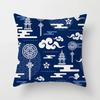 Blue White Porcelain Print Cushions Case Bohemian Style Mandala Geometry Pillows Case Modern Fashion Sofa Chairs Throw Pillows