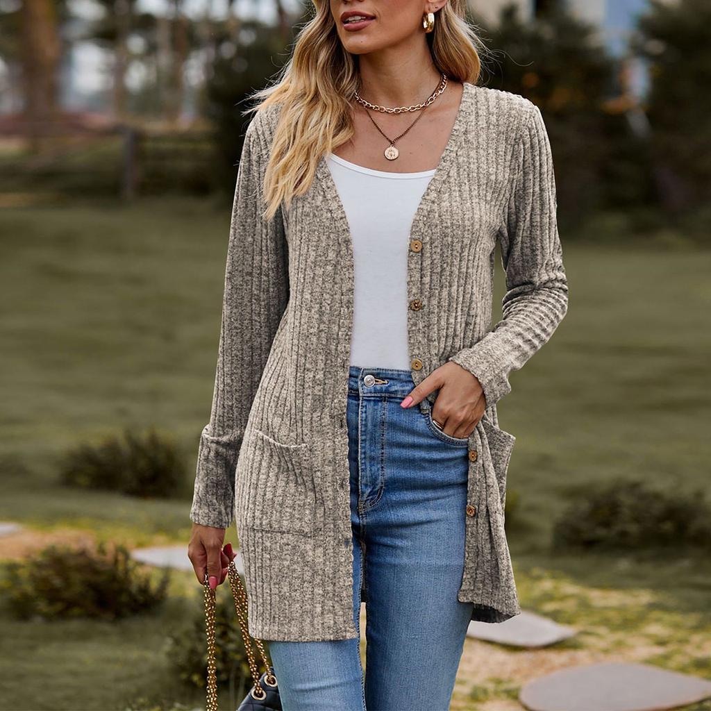 Женский женский кардиган с длинным рукавом, свитер, пальто, топ