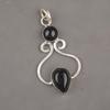 Кабошон из черного оникса, украшения из драгоценных камней ручной работы, кулон из стерлингового серебра 925 пробы, украшения уникального дизайна, для женщин