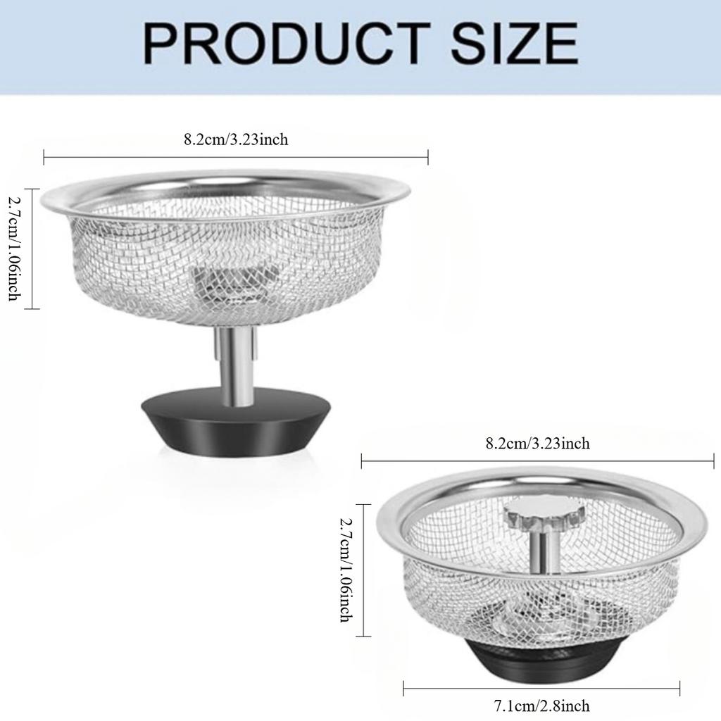 2 шт. фильтр для кухонной мойки с ручкой и пробкой корзина для слива кухонной мойки/пробка/заглушка из нержавеющей стали фильтр для слива кухонной мойки сетчатый фильтр