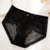 Lace Underpants Women's Pure Cotton Crotch Mid Waist Seamless Hot Girl Breathable Ultra-thin Sexy Women's Large Briefs