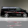 Автомобильные наклейки для Toyota Alphard Vellfire TRD MVP Van, графический комплект в полоску, стильный чехол, виниловые декоративные наклейки, тюнинг авто