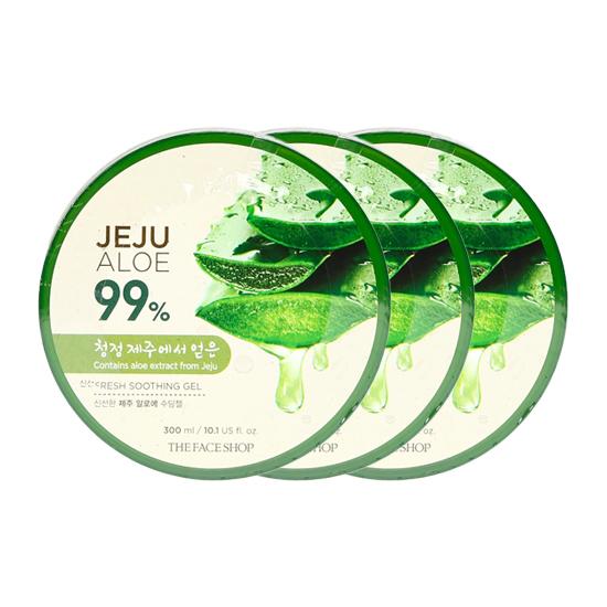 Face Shop Jeju Aloe Успокаивающий увлажняющий гель с алоэ вера 300мл