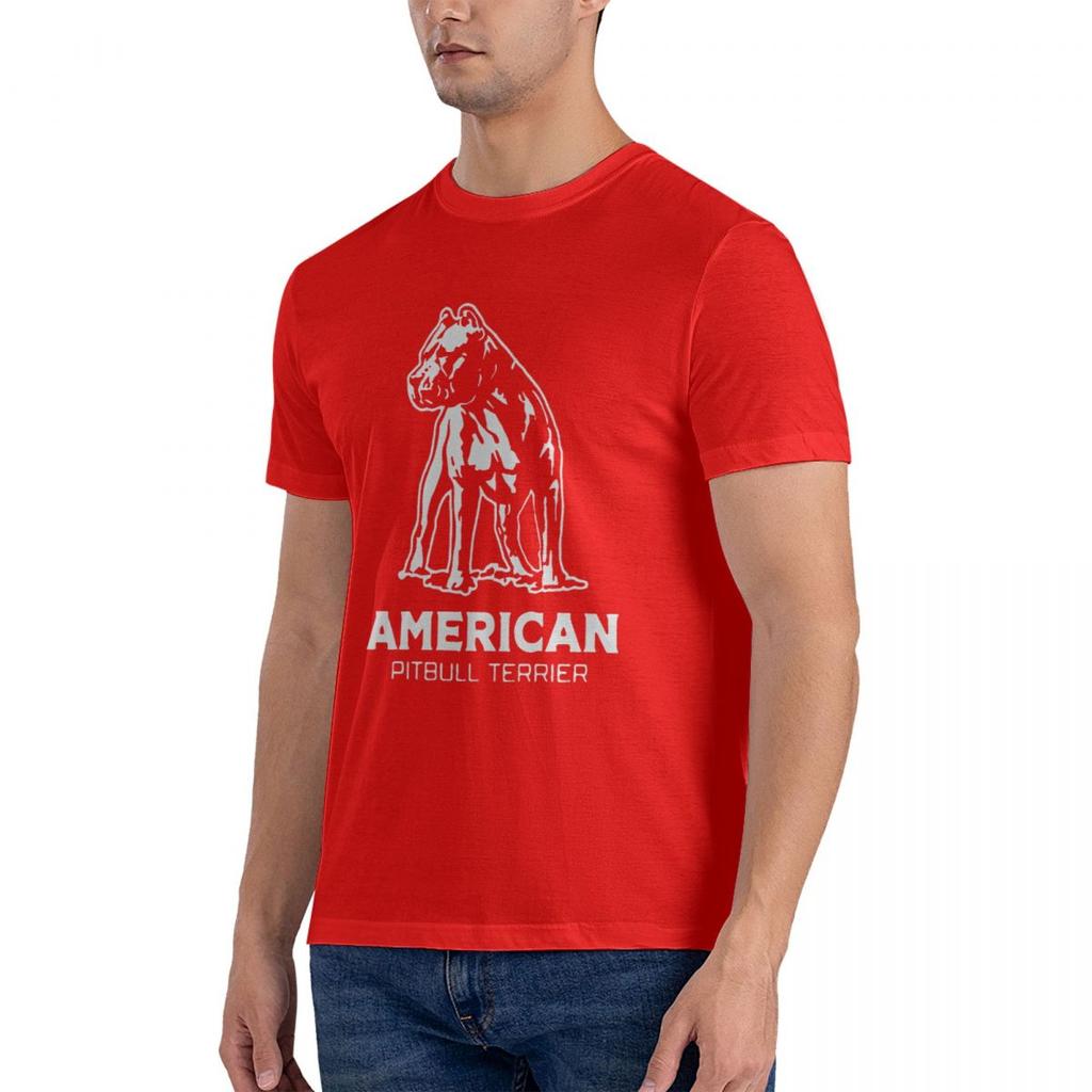 Herren T-Shirt mit American Pitbull Terrier Motiv Hunderasse Moonworks Cool Casual pride t shirt men Unisex Fashion tshirt free