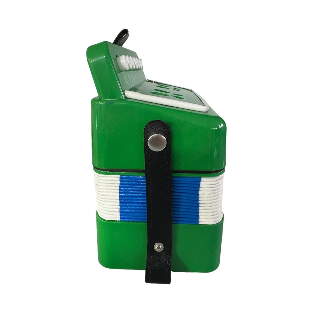 Мини 7-кнопочный 2-басовый аккордеон из АБС-пластика, музыкальный инструмент для начинающих, рождественский подарок, легкий кнопочный аккордеон