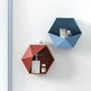 1 Pcs Nordic Style Decor Wall Mount Hexagonal Frame Books Toys Flower Pot Storage Shelf Holder Figurines Display Crafts Shelves