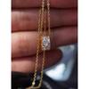 S925 Sterling Silver Diamond Inlaid Kaleidoscope Necklace for Women Exquisite Shining Niche Design Zircon Inlaid Clavicle Chain
