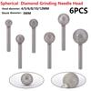 6 шт. Шлифовальная игла головка наждачный круглый шарик бор сверло для резьбы гравировки сверления 4-12 мм стекло драгоценные камни электроинструменты