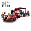 LEGO City 60443 Arret au stand de F1 avec voiture Ferrari - Jouet pour garçon des 6 ans
