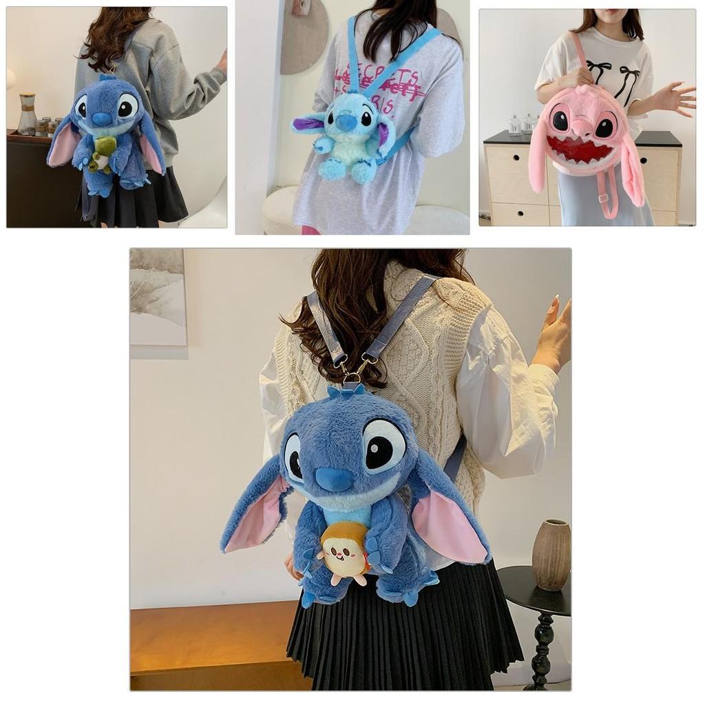 Lilo Stitch Soft Plush Crossbody Bag With Inner Pocket For Kids And Teens