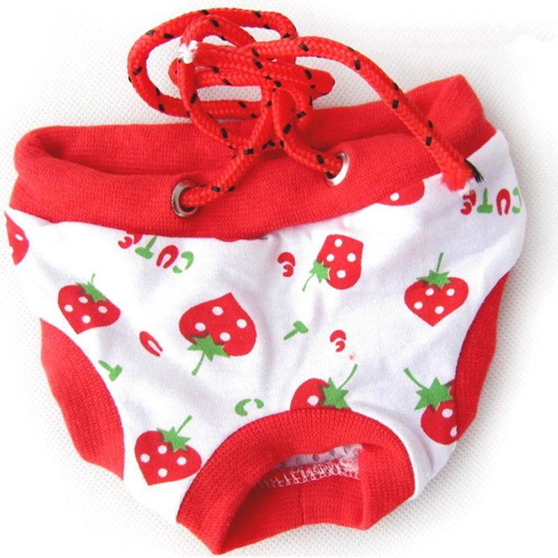 Очаровательные полосатые гигиенические штанишки принцессы клубнично-розового цвета для собак