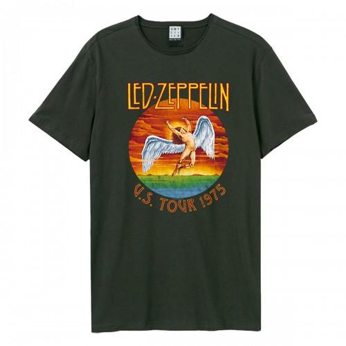 Amplified Unisex Adult US Tour 1975 Led Zeppelin T-Shirt