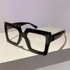 Oversized Frame Anti-Blue Light Glasses Transparent Plain Glasses Ins Square Eyeglasses  Man