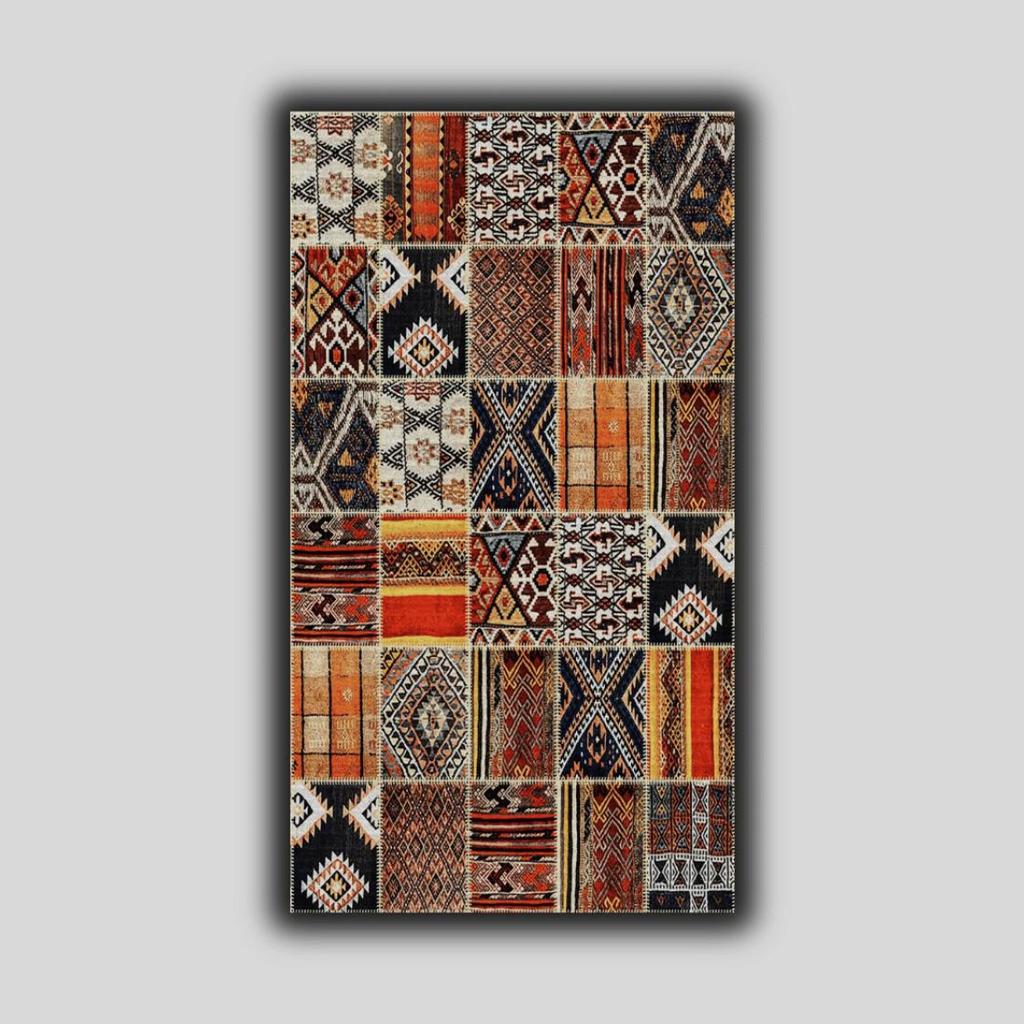 Этнический пэчворк-ковёр – дорожка с традиционным узором, мягкий ковер, дорожка современного дизайна, ковер для гостиной, ковер для прихожей, кухонный ковер, дорожка для ковров