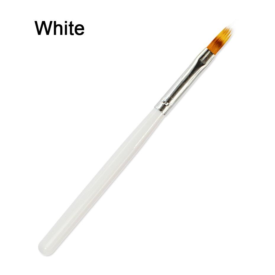 2 шт., УФ-гель-кисть для ногтей, ручка с деревянной ручкой, нейлоновые ручки для лака для волос, градиентный цвет, рисунок, черный, белый, розовый, маникюрные инструменты для ногтей