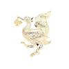 Exotic niche high-end gold glossy golden chicken shape brooch animal zodiac versatile phoenix men's and women's accessories