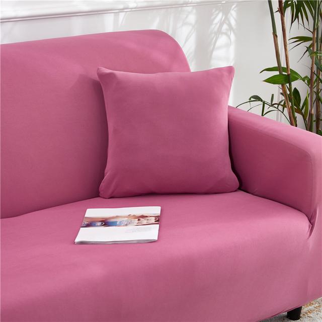 Эластичная эластичная подушка с однотонным принтом Cojines Decorativos Para Sofa Capa De Almofada Coussin De Salon Housse De Cous