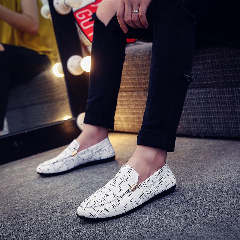 Men Casual Fashion Man Formal Shoes Handmade Male Luxury Loafers Moccasins Footwear Black Slip On Men's Flats Male Driving Shoe