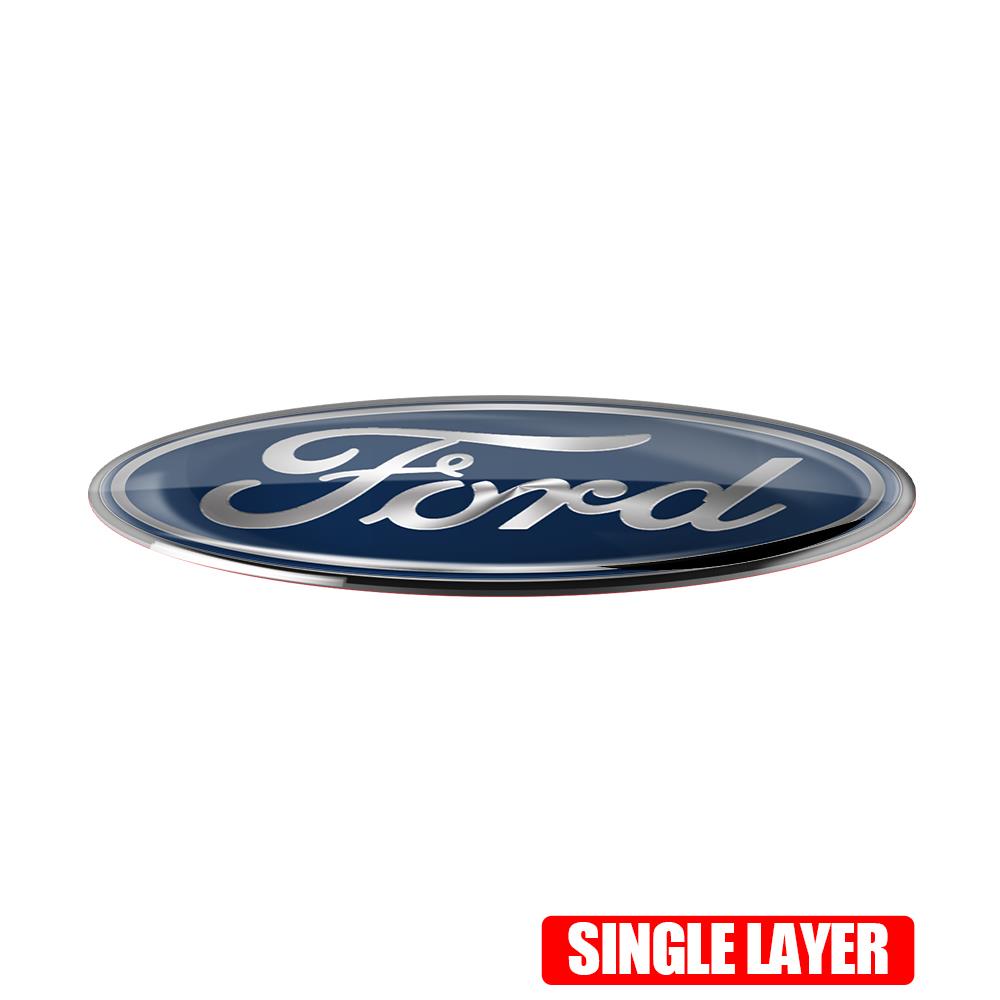 VCCO4 Car Accessory Door Side Aluminum Emblem Trunk Logo Sticker Decor For Ford Mustang Taurus Escape Kuga Explorer ST Racing Shelby