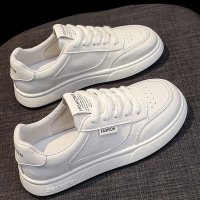 Кожаные туфли на плоской подошве белого цвета, женская обувь, ранняя осень, новые универсальные туфли для студентов, повседневная спортивная обувь, одинарные туфли