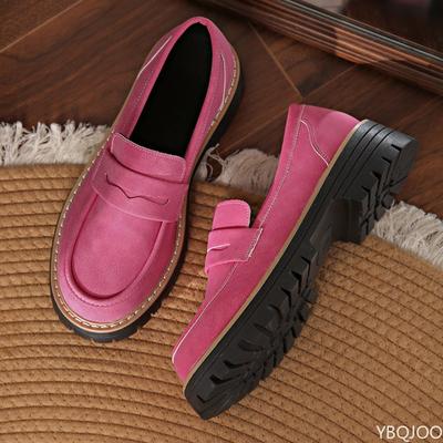 Новые весенне-осенние большие повседневные женские туфли на толстом каблуке, ретро, простые, удобные, противоскользящие, износостойкие женские туфли