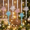 6Pcs DIY Christmas Icicle Pendants Transparent Xmas Tree Hanging Pendant for Xmas Tree