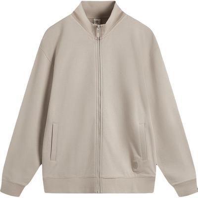 Li Ning Sports Trend Series однотонная молния воротник стойка удобная дышащая свободная толстовка мужская толстовка хаки AWDU847-1
