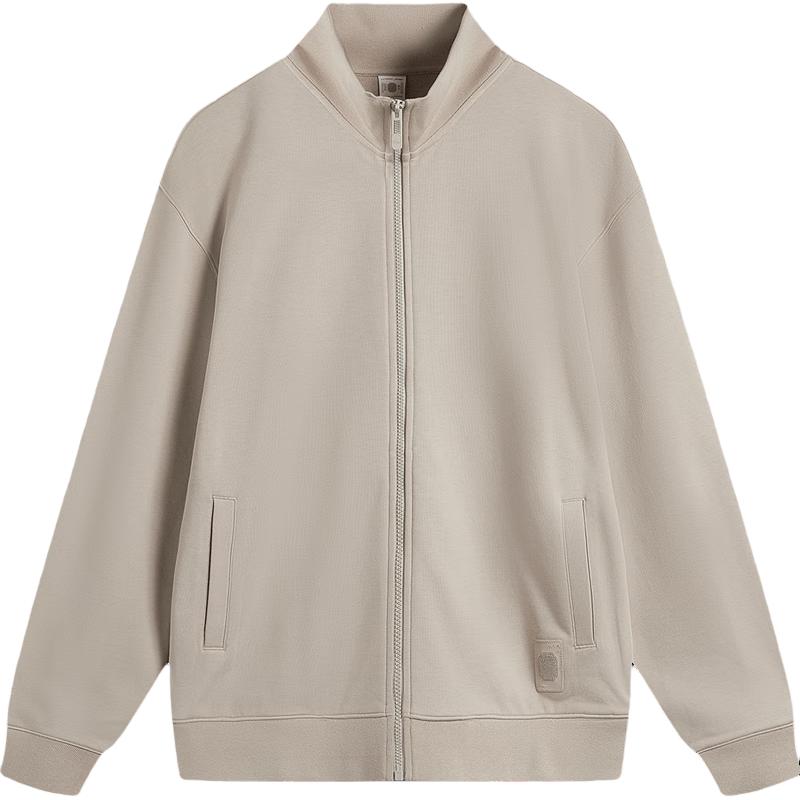 Li Ning Sports Trend Series однотонная молния воротник стойка удобная дышащая свободная толстовка мужская толстовка хаки AWDU847-1
