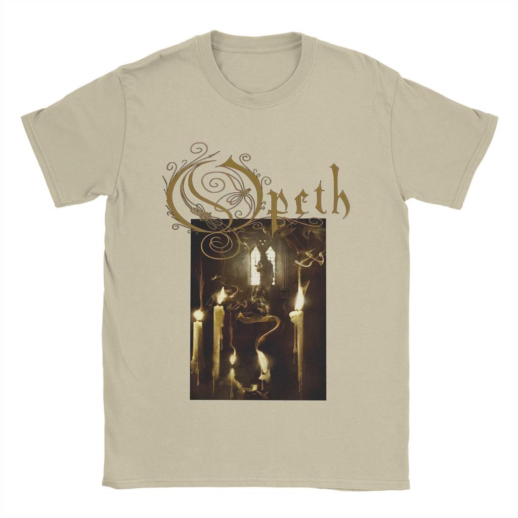 Мужские футболки Opeths Death Metal   Потрясающие хлопковые футболки с коротким рукавом  Футболка с круглым вырезом Одежда больших размеров