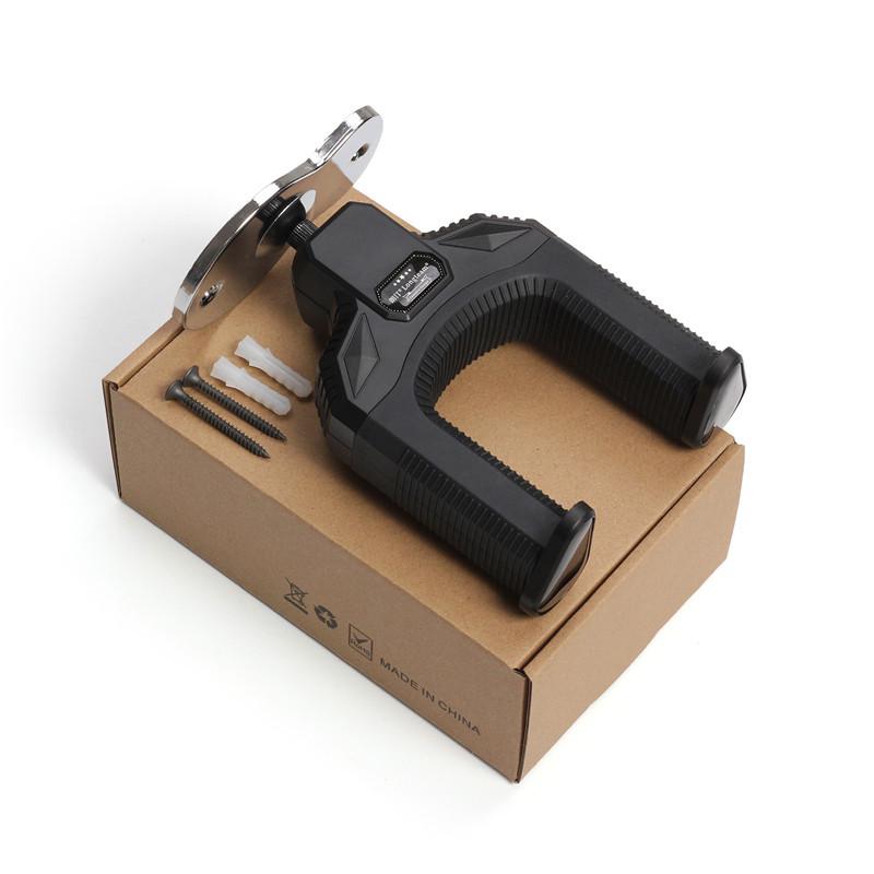 Wall-Mounted Self-Locking Wooden Guitar Hanger for Electric and Acoustic Guitars
