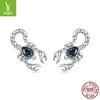 Retro Scorpion S925 Sterling Silver Stud Earrings Cross-Border Foreign Trade Explosion Men'S And Women'S Light Luxury Niche Earrings