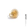 Hot Style Smooth Stainless Steel Metal Sun Face Adjustable Ring 18K Golden Plated Popular Daily Jewelry Wholesale