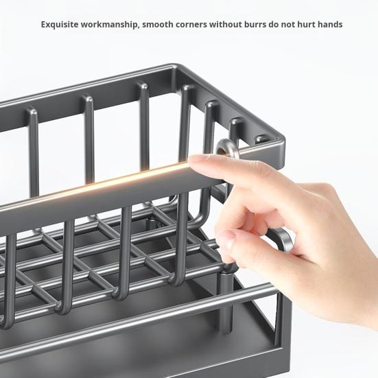 Полка для сушки посуды для кухонной мойки. Полка для слива воды с наклонным поддоном для воды. Компактная полка для посуды. Органайзер для хранения посуды на столешнице.