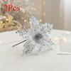 1Pc Christmas Tree Decoration 7.87 Inches Sequined Velvet Christmas Flower