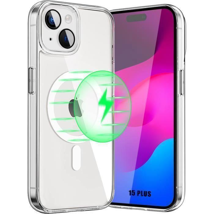 Protective Case - BOOLING - for iPhone 15 Plus - Transparent - Rigid - Tempered Glass