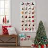 Fabric Christmas Advent Calendar with Multiple Pockets Easy To Hang 24 Days Countdown Advent Calendar Hanging Storage Bag