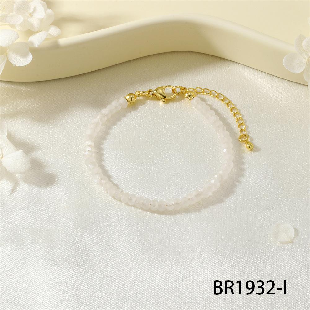 Simple Natural Semi-Precious Stone Fine Flash Bracelet, Amethyst Agate Bracelet, Daily Commuter Bracelet.