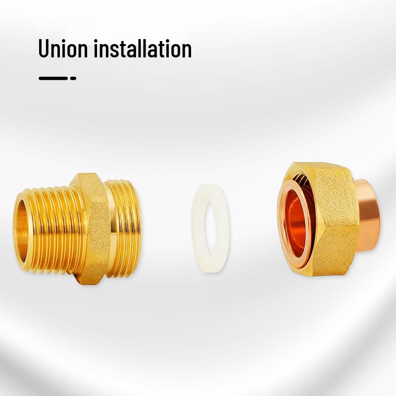 Copper Union Reducing Adapter Welded Pipe Fittings Male Thread Socket Card Sleeve