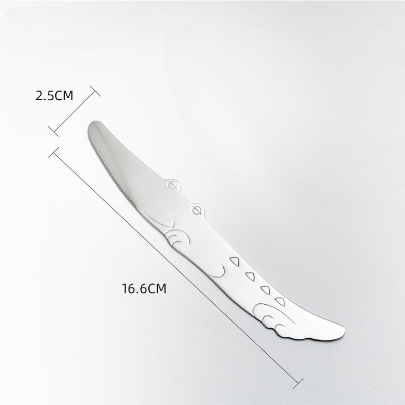 HANYANG Новая креативная милая ложка в виде дельфина, кофейная ложка из нержавеющей стали 304, нож и вилка, ослепительная цветная ложка для перемешивания