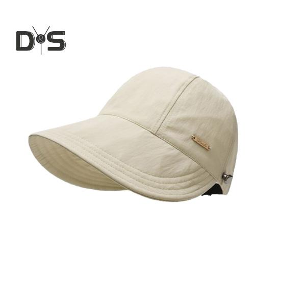 Outdoor Hat Sun Protection Anti-UV Wide Brim Solid Color Adjustable Head Circumference Foldable Lightweight Gardening Travel Sun Hat