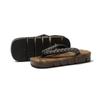 Aiai Paulownia Wood Geta Crow Straps Shoe One Size Fits Men's Sandals, Eight-Split, Bamboo-Covered, Inden-Style (Japanese Sizes, Adult, Alphabet, All)