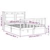 VidaXL Cadre de lit avec tête de lit 120x200 cm bois massif 3192161