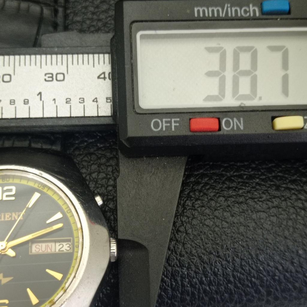 ВИНТАЖНЫЕ МУЖСКИЕ ЧАСЫ ORIENT AUTOMATIC 46941 ЯПОНИЯ С ЧЕРНЫМ ЦИФЕРБЛАТОМ a700161-5 R201-a700161