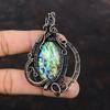Abalone Shell Pendant Copper Wire Wrapped Jewelry Handmade Decent Pendant Gemstone Pendant Abalone Shell Jewelry Copper Jewelry Gift For Mom