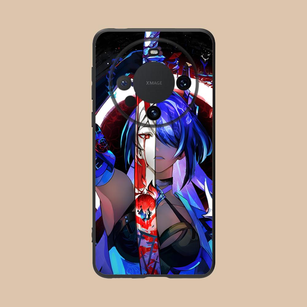 HSR Acheron Матовый ТПУ Чехол для Мобильного Телефона для Huawei Mate 60 50 40 30 20 10 Pro Plus Lite E 5G Цветной Печатный Чехол