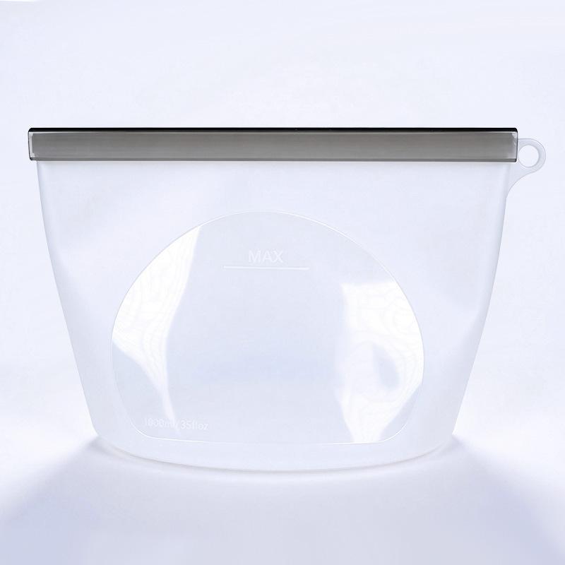 Sealed silicone fresh-keeping bag Household refrigerator Milk storage bag Food storage bag Self-sealing food bag Kitchen fresh-keeping bag box
